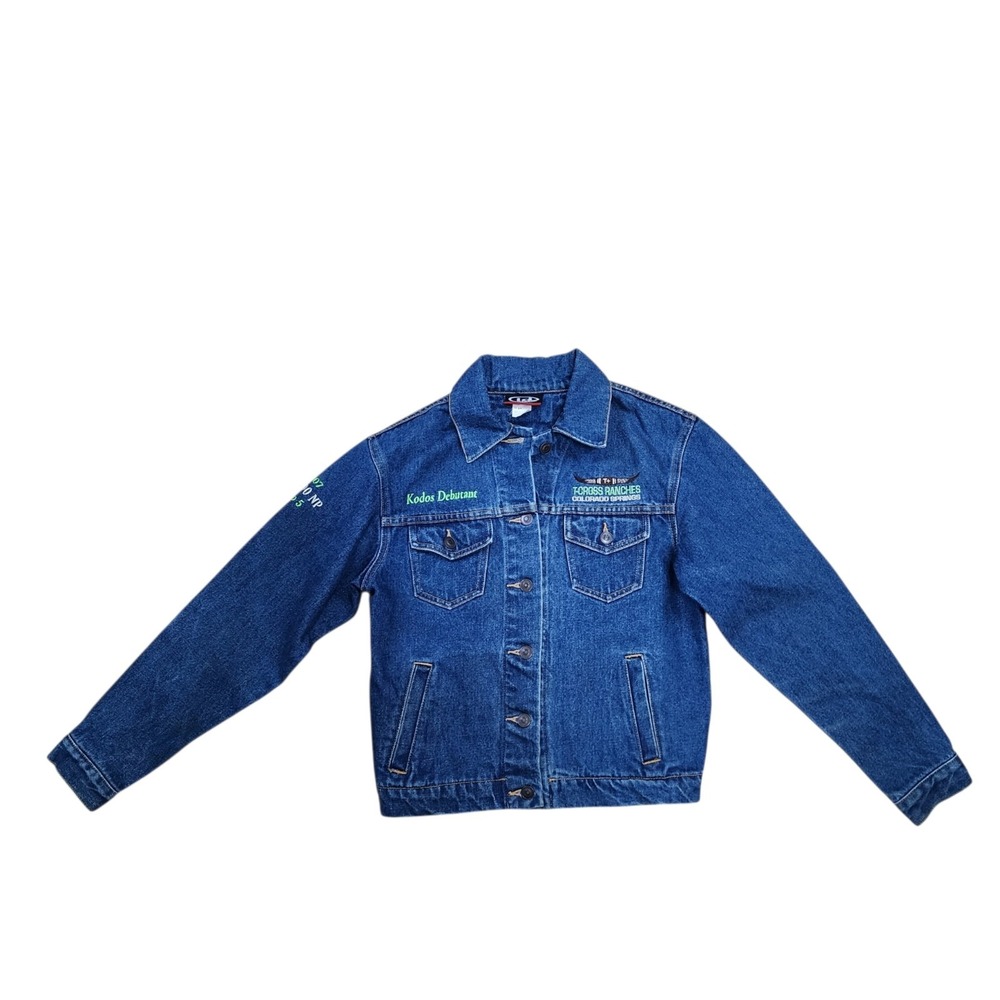 ID Wear NCHA 2007 World Finals Denim Jacket Girls S Embroidered Rodeo Western